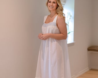 White Smocked Embroidered Nightdress