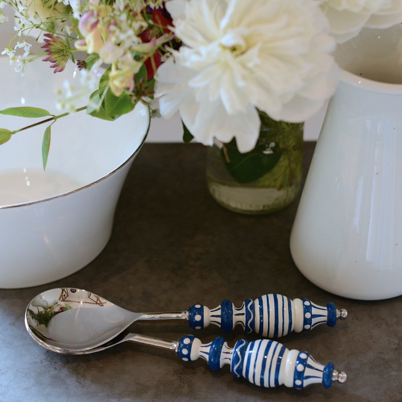 Blue & White Company Serving Spoons
