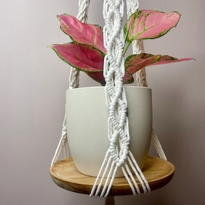 Boho Macrame Plant Hanger, 47” Indoor Hanging Pot Holder