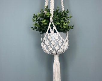 Macrame Plant Hanger - Net / Indoor Plant Hanger / Hanging Planter / Boho Home Decor