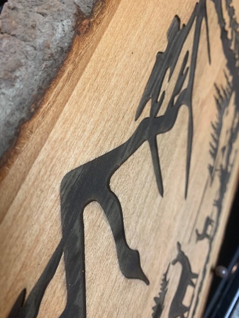 Wooden Sign Custom Wood Sign Wall Decor Wood Picturescene Etsy