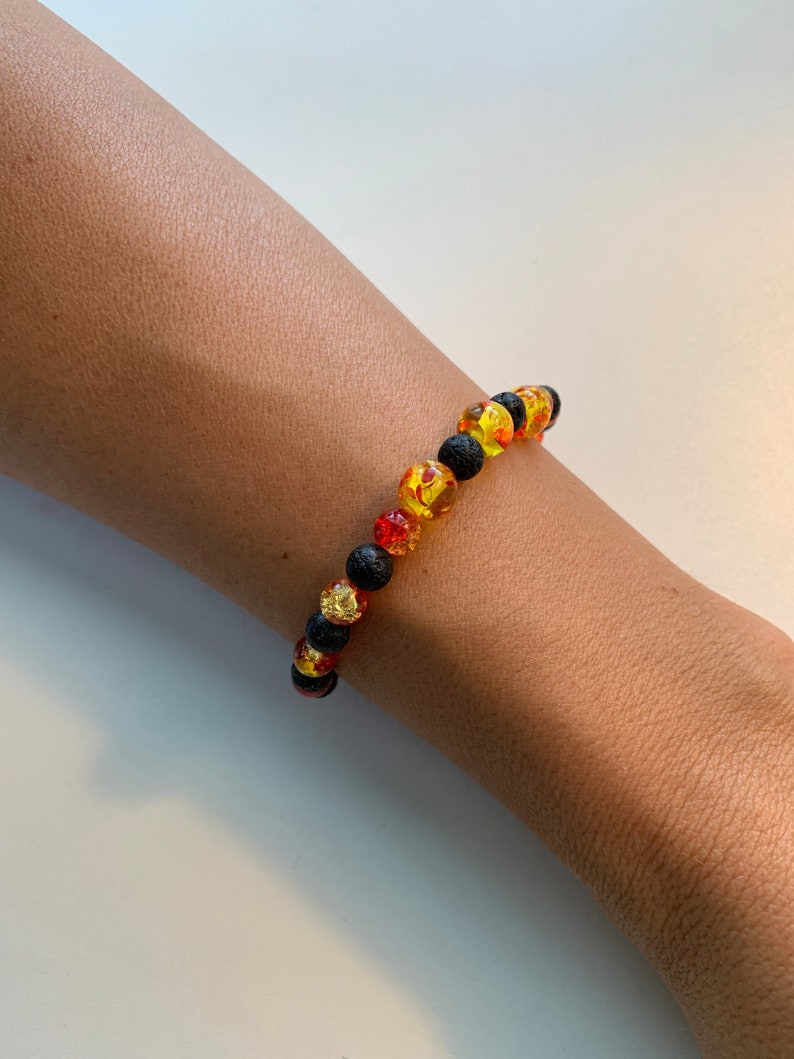 Minimalist Design Lava Rock Bracelet Essential Oil Infusing Bracelet #2418