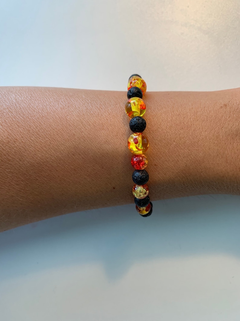 Minimalist Design Lava Rock Bracelet Essential Oil Infusing Bracelet #2418