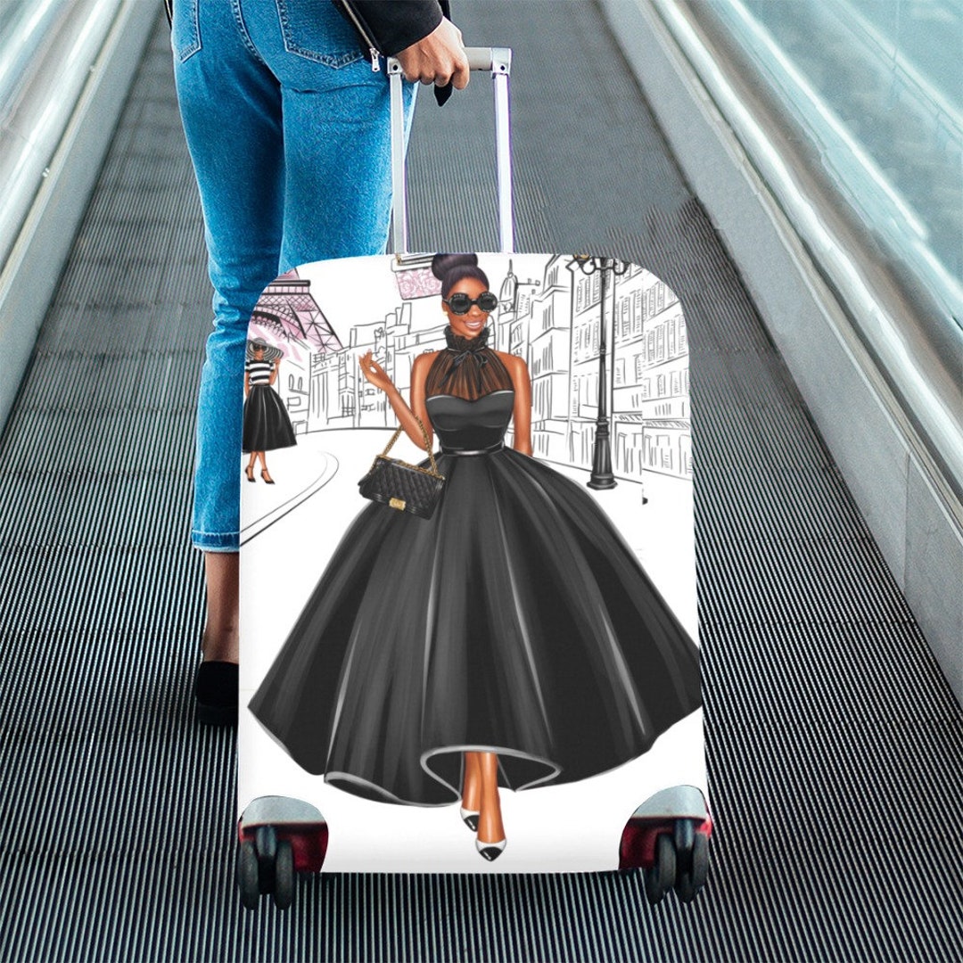 Personalized Black Girl African Luggage Cover Never Underestimate A Book Lover DT02