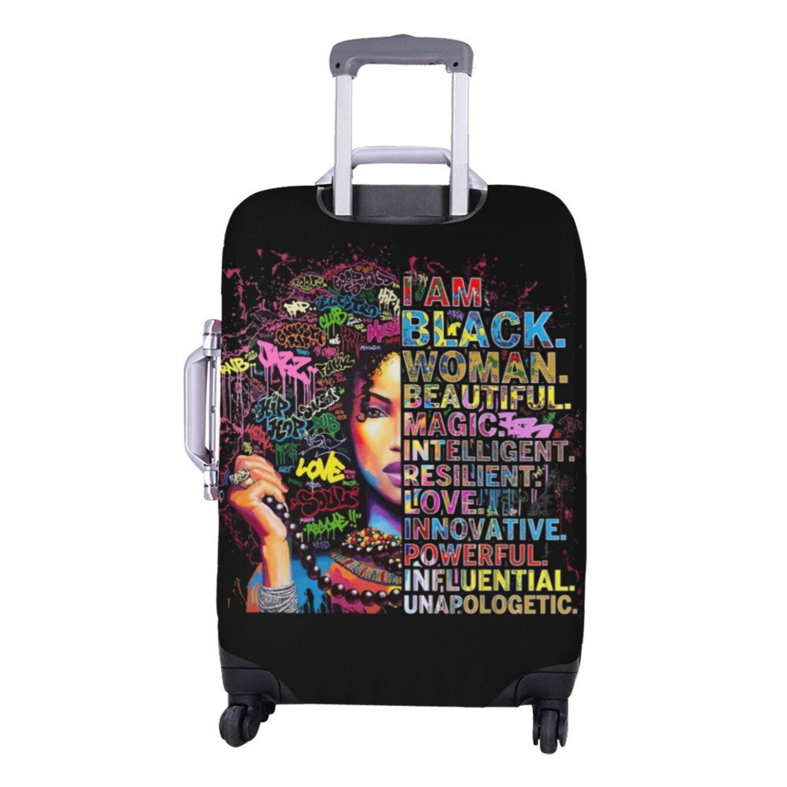 I Am Woman Luggage Cover Black Girl African American Black Etsy