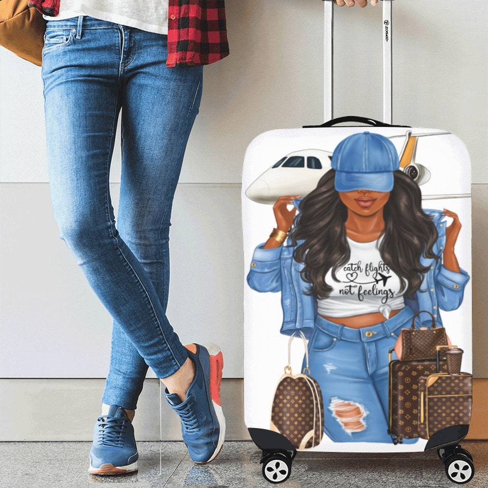 Discover Diva's Catch Flights Not Feelings Luggage Cover