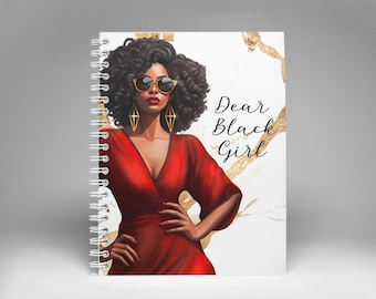 Querida Chica Negra, Diario, Planificadora de Chicas Negras, Diario de Chicas Negras, Moda, Diarios para Mujeres, Diarios para Mujeres Negras