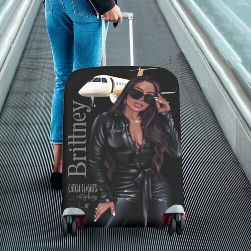 Catch Flights Not Feelings - Personalized Luggage Cover