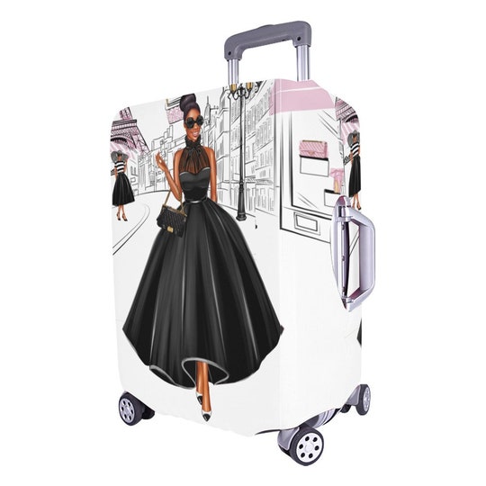 Paris Girl Luggage Cover