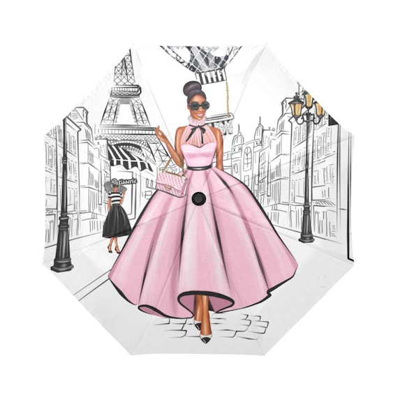 Pink Paris Girl Umbrella, Keenicole Planner, Diva, Woman, African American Umbrella, Black Girl, - Etsy Pink Paris Girl Umbrella, Keenicole Planner, Diva, Woman, African American Umbrella, Black Girl, - Etsy