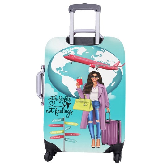 Catch Flights Not Feelings Boss Chic Luggage Cover