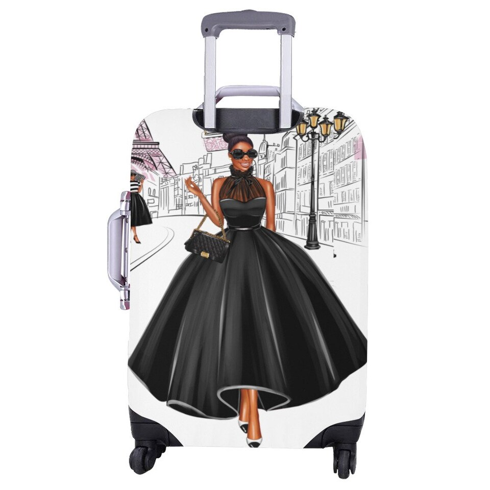 Paris Girl Luggage Cover