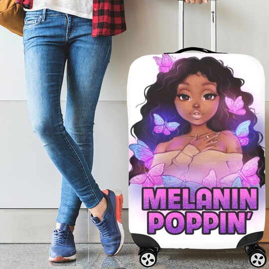 Melanin Poppin Luggage Cover