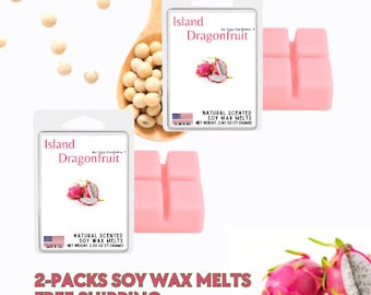 Soy Wax Melt, Made in USA, 2 Packs Dragonfruit Natural Scented Soy Wax Cubes, 5 oz Net Weight, Wax Melts for Wax Warmer, FREE SHIPPING