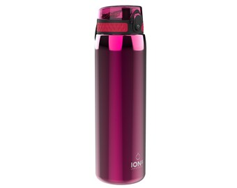4 COLOURS! Vacuum Insulated Ion8 Leak Proof 1 litre Steel Water Bottle 