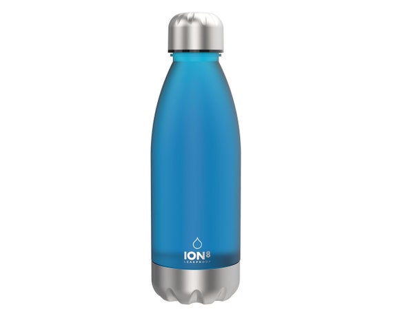 Ion8 fuga prueba botella de agua clara / de acero, BPA libre, azul, 560ml -   México