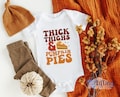 Thick Thighs & Pumpkin Pies baby onesie® | Thanksgiving onesie® | Unisex onesie® | Fall onesie®