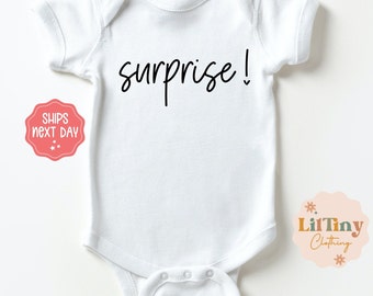Surprise Baby Onesie® | Pregnancy Announcement Baby Onesie® | Unisex Baby Onesie® | Baby Shower Gift | Expecting Onesie® | Reveal Onesie®