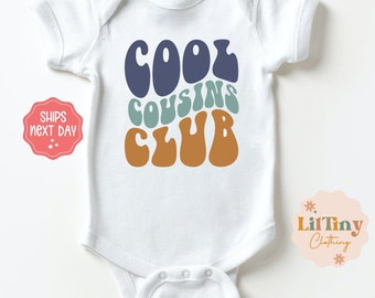 Cool Cousin Club Baby Onesie® | Pregnancy Announcement Baby Onesie® | Unisex baby bodysuit