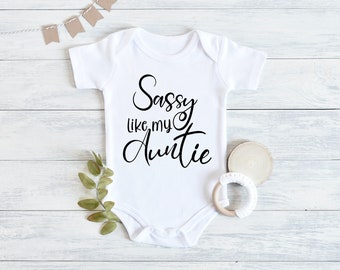 Sassy like my auntie // gift onesie® // baby shower gift // baby girl onesie®