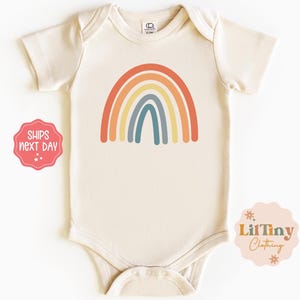 Cute Rainbow Baby Onesie® | Boho Rainbow | Pregnancy Announcement Baby Onesie® | Baby Gift | Baby Clothing | Baby Bodysuit