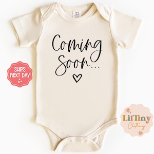 Coming Soon Baby Onesie® | Pregnancy Announcement Baby Onesie® | Baby Reveal Onesie® | Baby Gift | Baby Bodysuit | Surprise Baby Onesie®