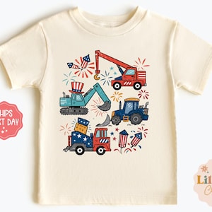 Patriotic Toddler Tee: July 4th American Trucks Onesie®