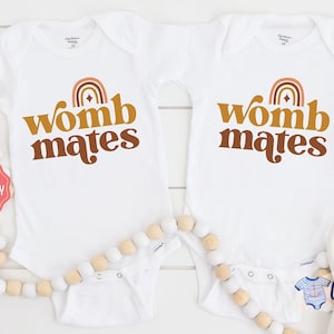 Womb Mates Baby Onesies® | Unisex baby onesie® | Gift onesies® | Twin onesies®