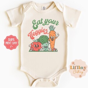 Eat Your Veggies Retro Baby onesie® | Unisex onesie®