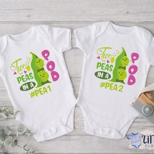 Twin Onesie onesie® // Two Peas In A Pod Onesie® // Unisex onesie®