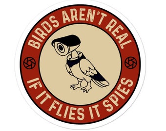 Birds Aren’t Real Sticker, If It Flies It Spy Bubble-free stickers