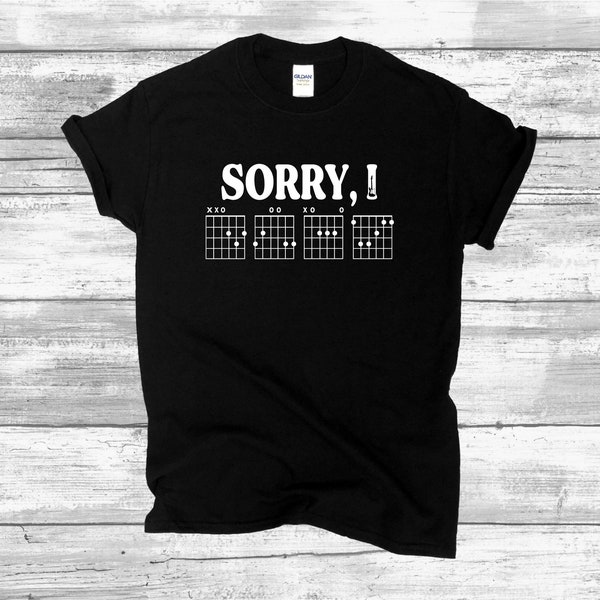 Sorry, I DGAF - Guitar Chords - Funny Musician Short-Sleeve Unisex T-Shirt