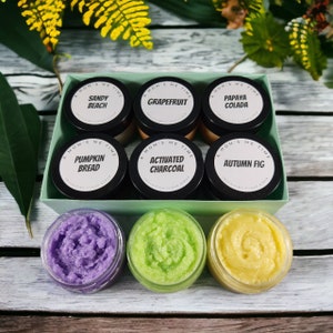 Sugar Scrub Sample Pack 1 oz Whipped Shea Butter Body Scrub build your own