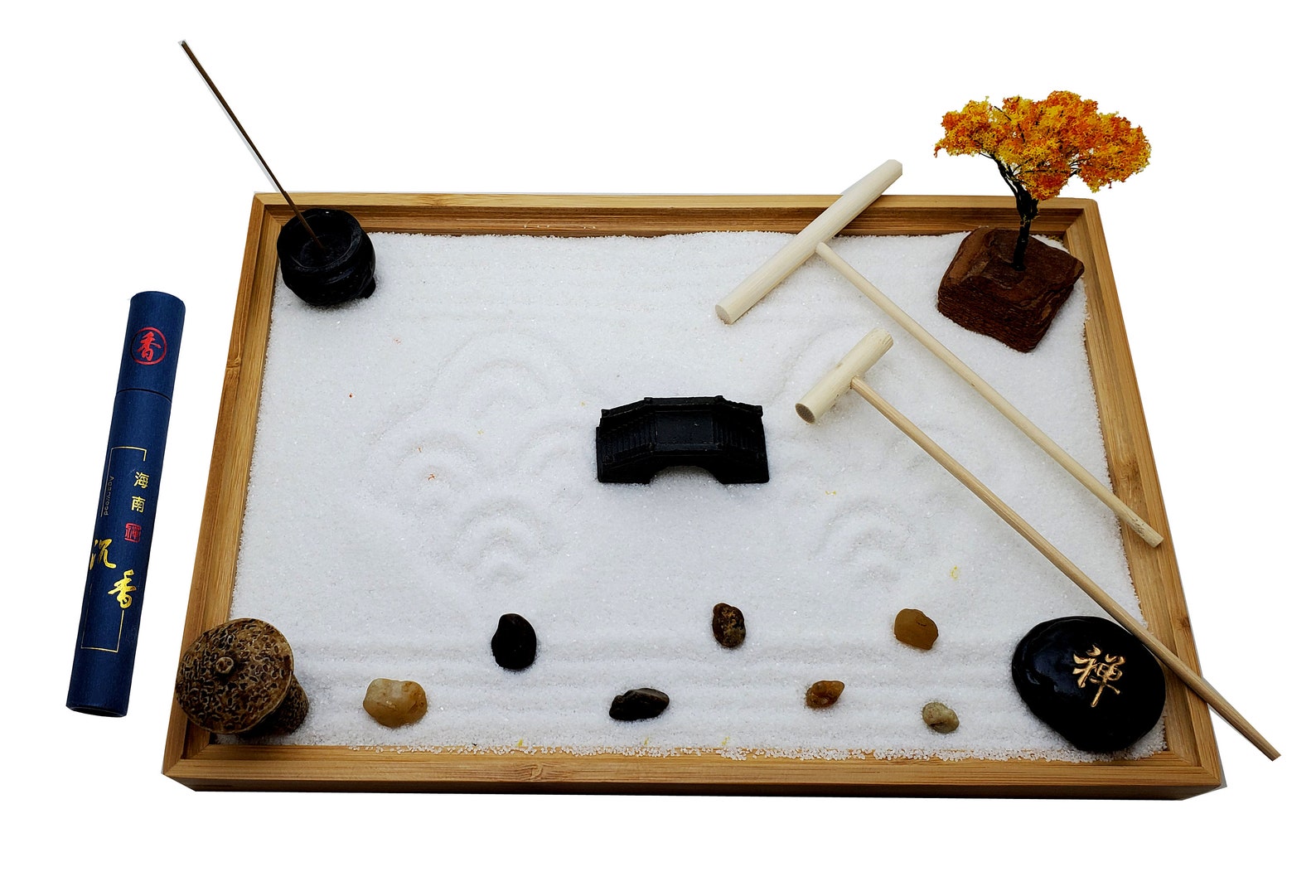 Zen Garden Kit Desktop Mini Japanese Sand Garden Kit with Etsy