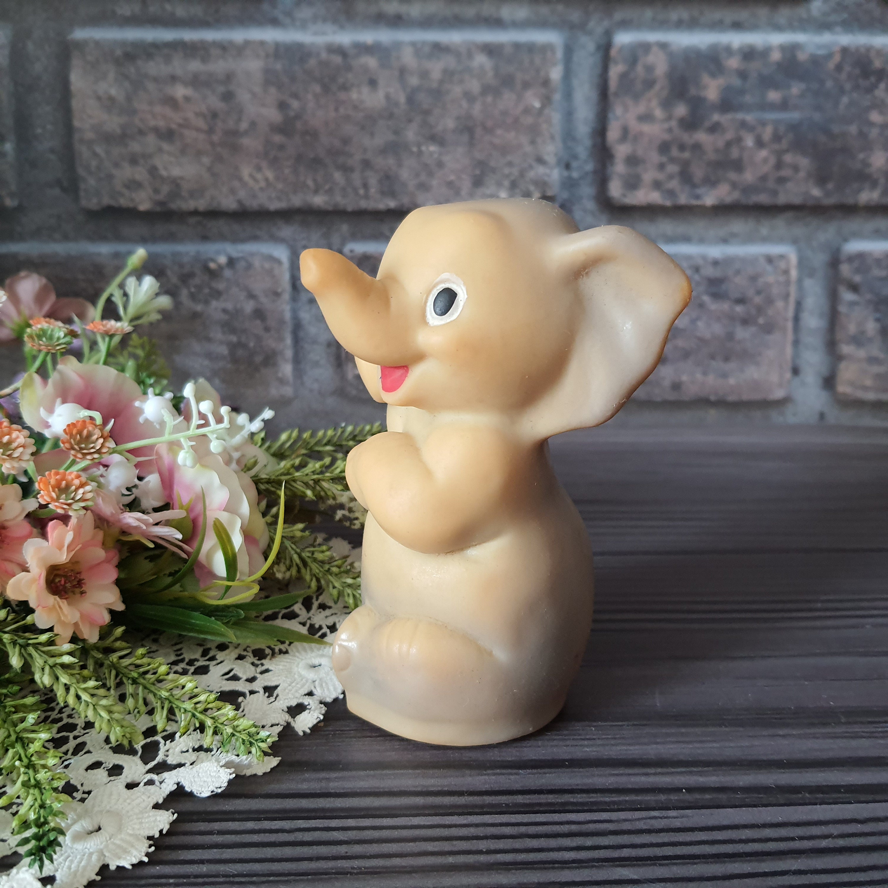 Vintage Rubber Elephant Toy Soviet Retro Toy Elephant Etsy