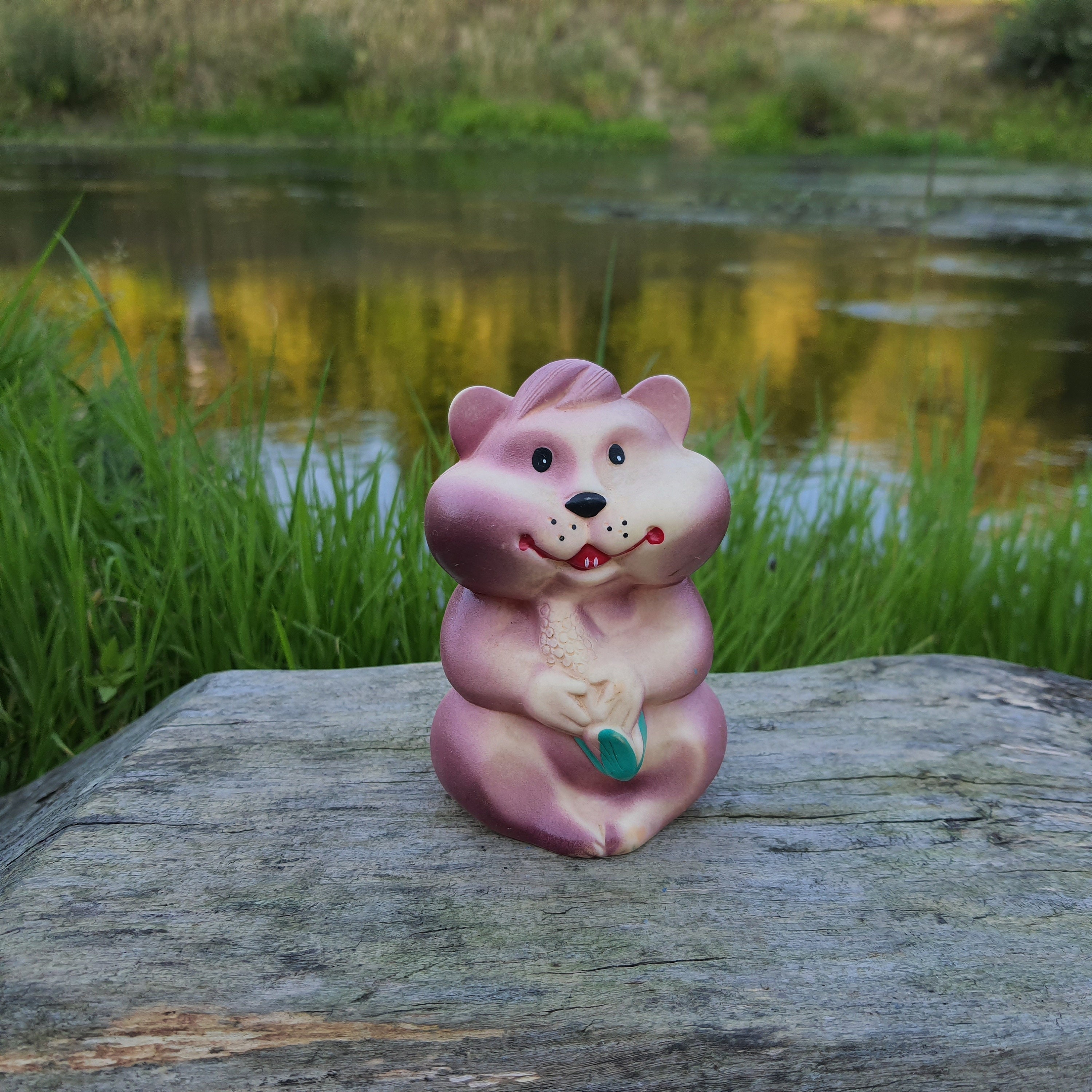 Soviet rubber toy vintage toy hamster toy hamster USSR Etsy