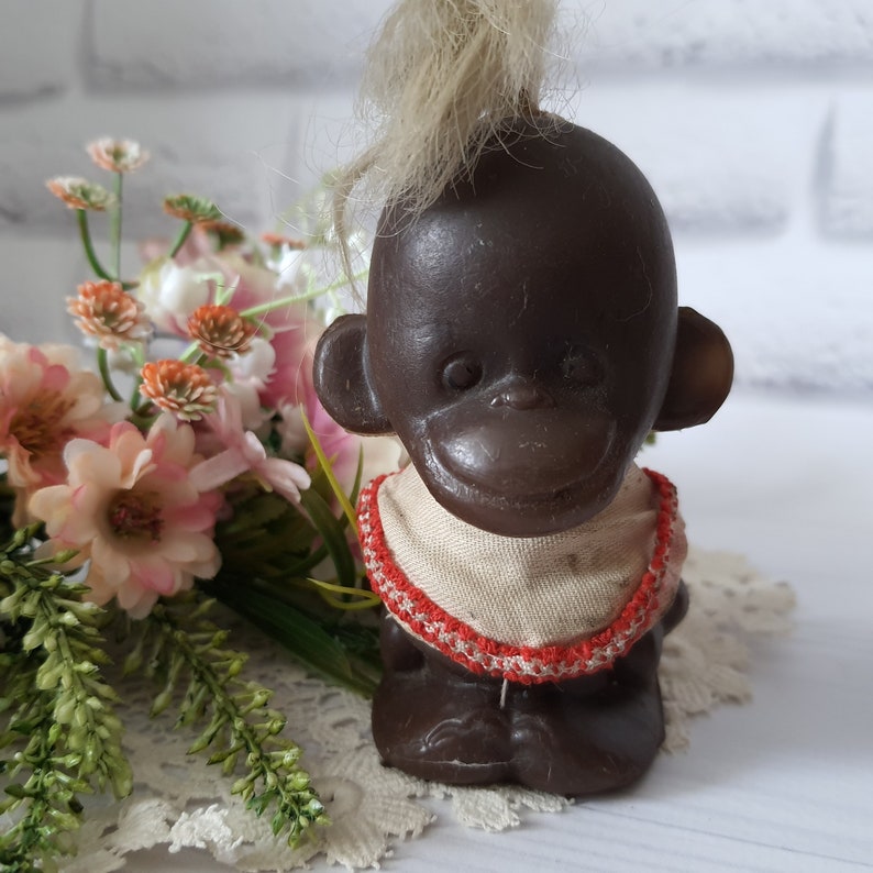 A set of three toys a monkey a plastic monkey three Etsy