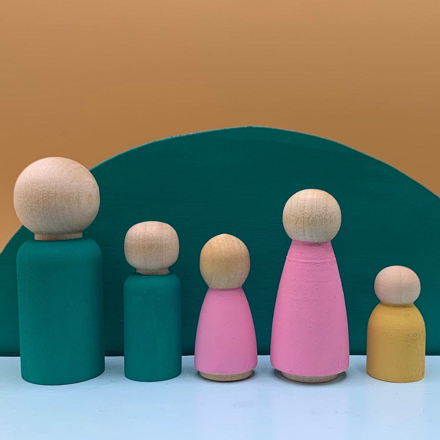 Peg Doll Family Miniatures Montessori Open Ended Play Etsy