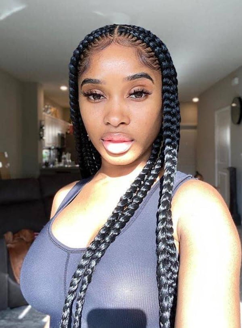 Braided wig Pop smoke wig Cornrow wig Cornrow Braids Wigs Etsy
