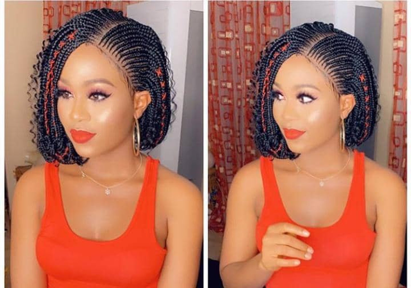 Braided wig Cornrow wig cornrow braided wig for black women Etsy