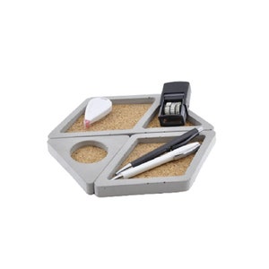 Concrete Desk Organizer Set | 2018223 | 3 Pcs