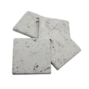Handmade Concrete Coaster Set: Modern Square Cement Coasters