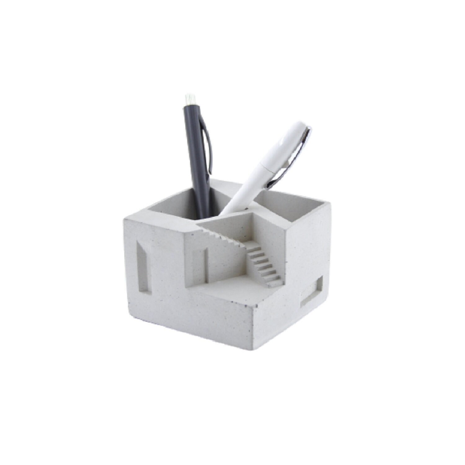 Concrete Pen Holder, Office Desk Accessories, Pen Holder for Desk, Gift
