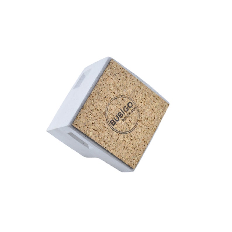 Concrete Pencil Holder – Minimalist Cement Pen Cup with Cork Base, Modern Desk Organizer image 7