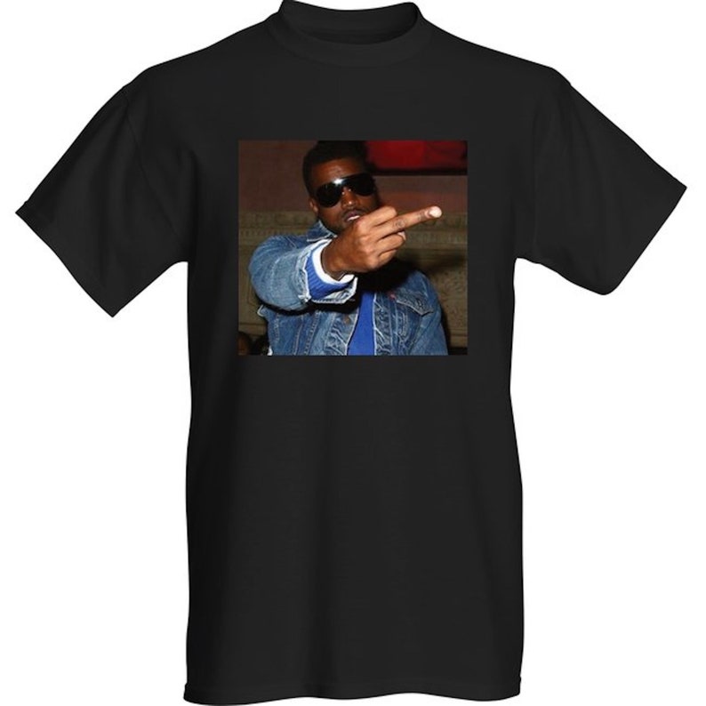 Kanye West T-shirt Kanye Middle Finger T-shirt - Etsy