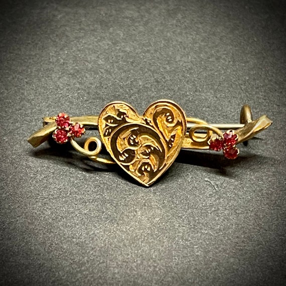 Beautiful Victorian antique love heart costume br… - image 2