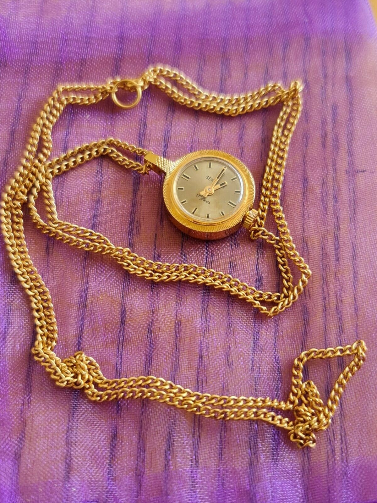 Vintage Sekonda 17 Jewels Necklace Pendant Watch Etsy UK