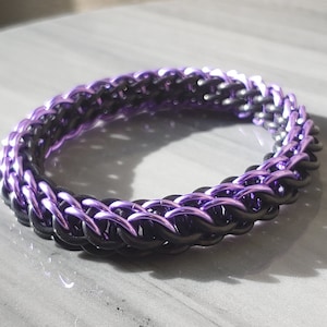 Tethys (Lila) - Kedjebrynja Stretcharmband