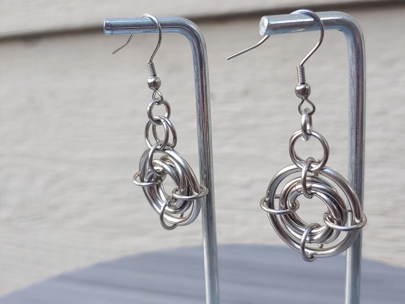 Chainmail Earrings Steel Ursidae