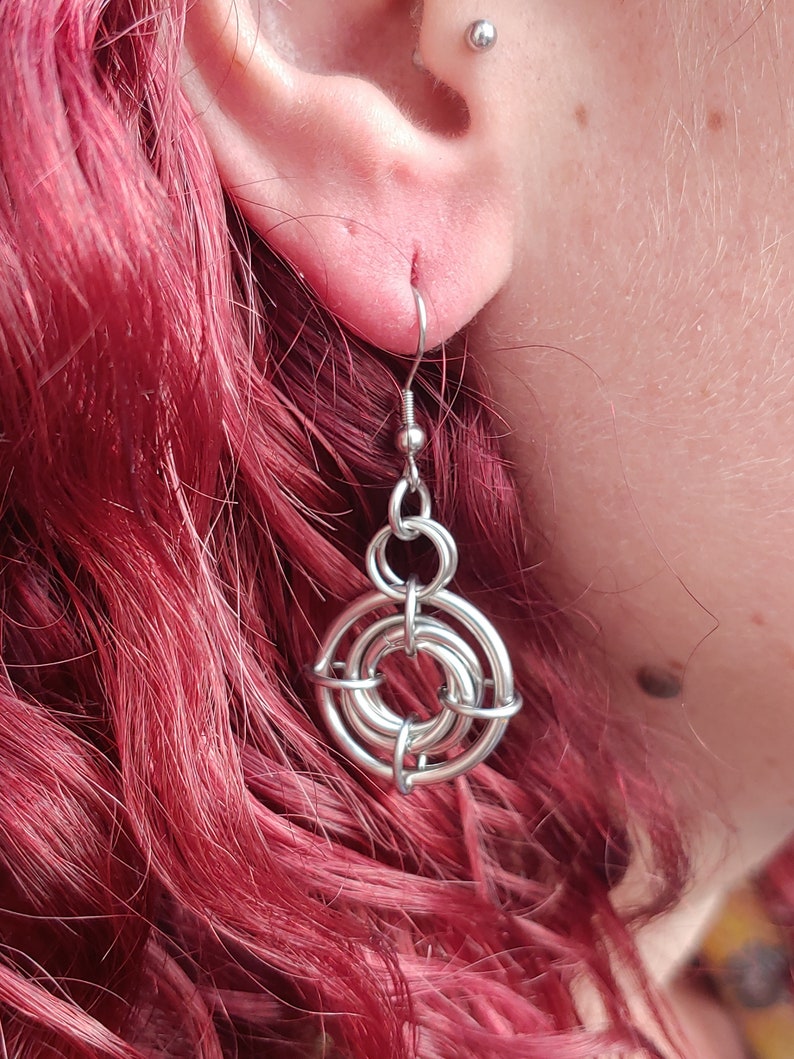 Chainmail Earrings Steel Ursidae